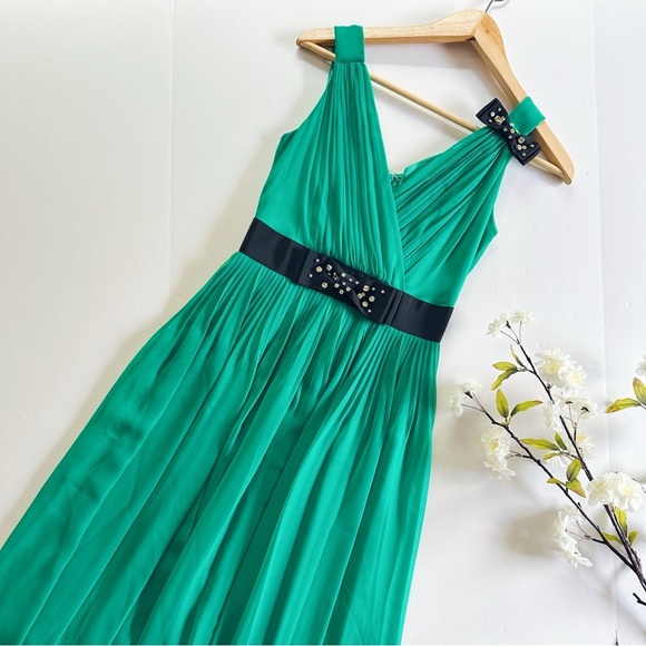 Kate Spade Emerald Ring Green Chiffon Dress - Picture 1 of 13